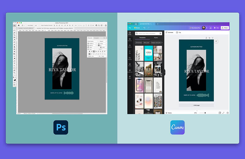 Con qué herramienta tardo menos en diseñar un post