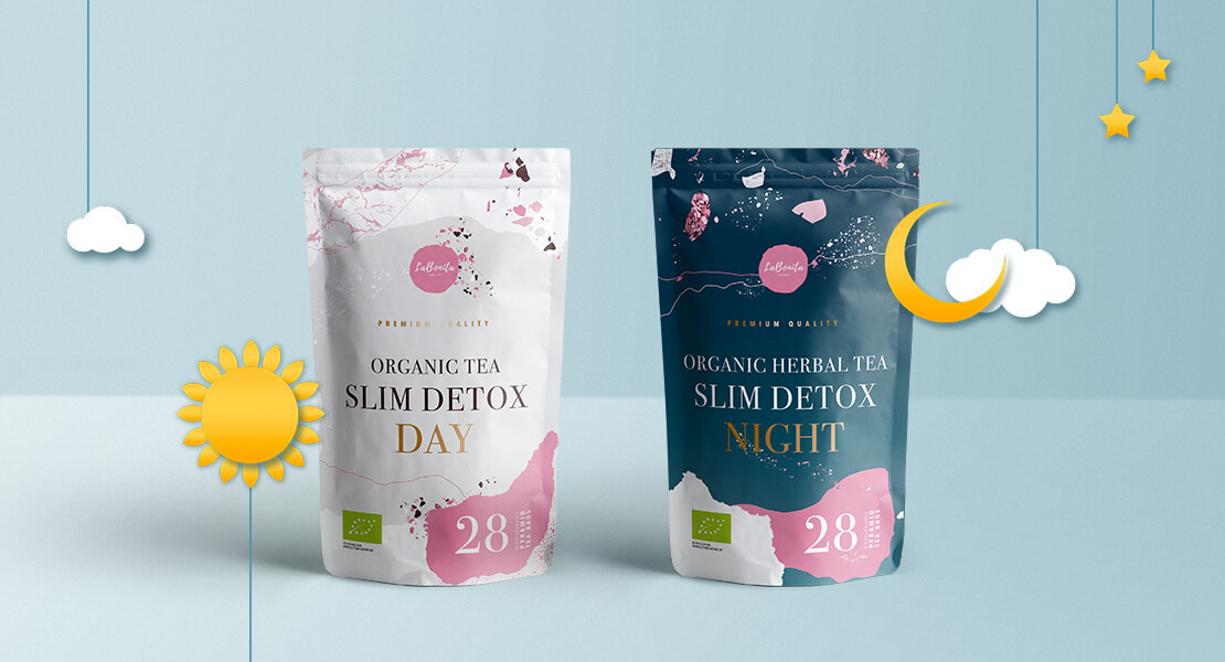 Packagings ilustrados con texturas orgánicas