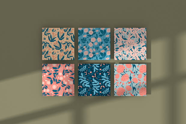 Patrones ilustrados para Photoshop y Illustrator