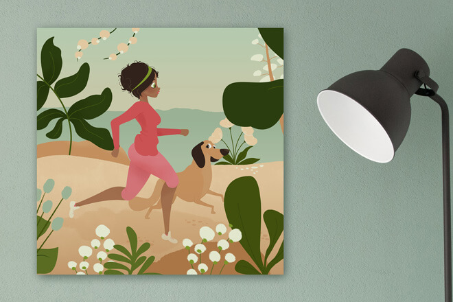 Impresión de plantas y vegetación